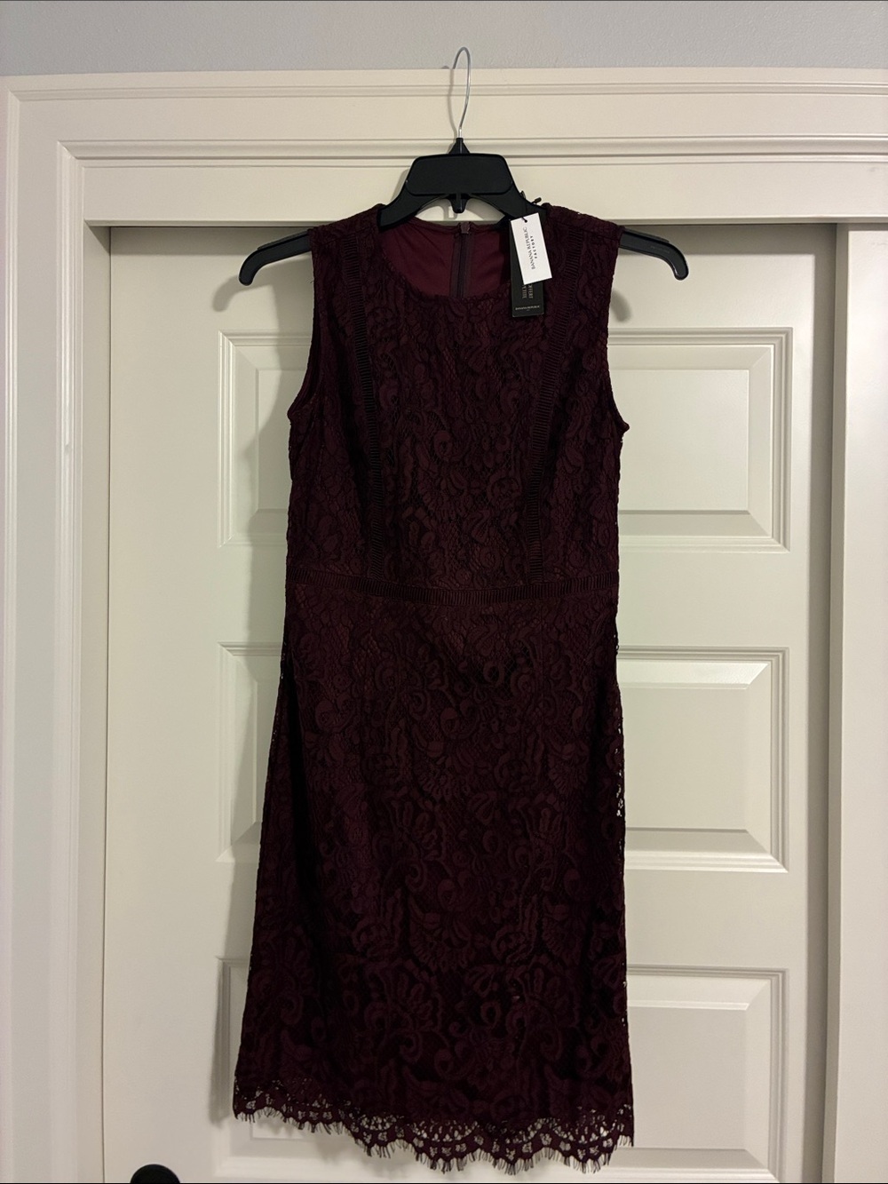 Banana Republic Factory Burgundy Lace Midi Dress